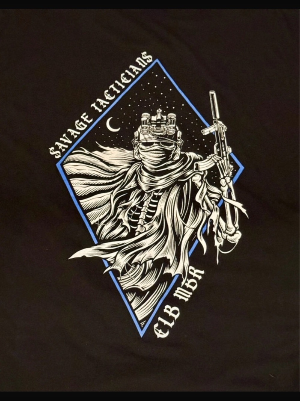 Savage Tacticians Co. Men's Short Sleeve Black Graphic Tee - Picture 6 of 6